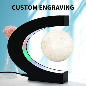 Luce della luna galleggiante di Biumart Design semplice levitazione magnetica lampada da tavolo luminosa E26 Base PVC corpo AC alimentazione per la casa - Product Image 2