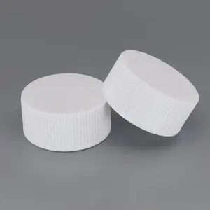 Tapa de rosca de plástico para botella de loción, accesorio cosmético lateral acanalado blanco de 36mm, 36-410