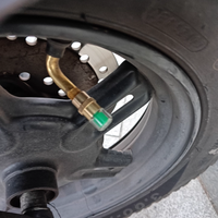 Indikator Tekanan Tutup Katup Monitor Tekanan Ban 36 PSI 2.4 bar Peringatan Tekanan Udara untuk Mobil, Sepeda, dan Truk (4PCS)