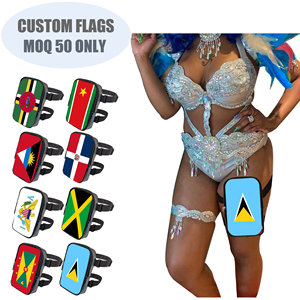 Pu Carnival Đùi Túi Với Caribbean Nước Cờ In Ấn Ngoài Trời Không Thấm Nước Chân Túi Thời Trang Phụ Nữ Điện Thoại Túi Cho Lễ Hội - Product Image 1