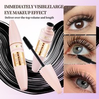 Mascara longue tenue, waterproof, anti-bavures, allongeant, volumisant, recourbant, maquillage naturel des yeux, mascara en fibres de soie 4D