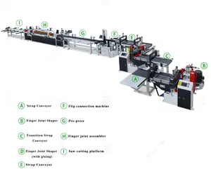 Double End Woodworking Automatic Finger Joint Shaper Line /Automatic Wood Tenoning And Mortising Machinery With Gluing