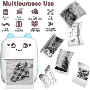 Máy in nhiệt mini di động không mực, in đen trắng, kết nối Bluetooth với điện thoại di động, giấy 57x30mm - Product Image 3