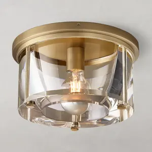 אורות לד מודרניים לחדרי שינה חללים מסחריים שטוחים מנורת תקרה טכנולוגית מנורת תקרה קריסטל