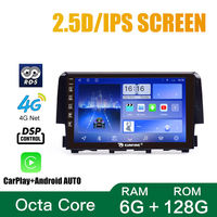 Pour Honda Civic 2016-2019, autoradio Android 9 pouces, double DIN, Octa-Core, Quad, GPS, navigation