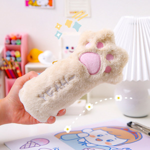 Trousse à crayons en peluche patte de <span class=keywords><strong>chat</strong></span> mignon de grande capacité Sac de papeterie élégant Idée cadeau parfaite <span class=keywords><strong>pour</strong></span> les étudiants - Product Image 3