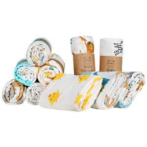 Toalla Envolvente de Algodón Puro de Doble Capa para Bebés Recién Nacidos con Funda de Dibujos Animados, Manta de Baño para Niños Pequeños - Product Image 5