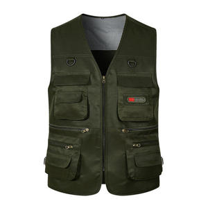 <span class=keywords><strong>Chaleco</strong></span> de Pesca Personalizado <span class=keywords><strong>para</strong></span> <span class=keywords><strong>Hombre</strong></span>, con Múltiples Bolsillos, Ecológico, <span class=keywords><strong>Cuello</strong></span> en <span class=keywords><strong>V</strong></span>, de Algodón, Transpirable, Resistente al Viento, de Secado Rápido, con Cierre, Informal - Product Image 1