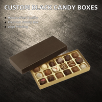 Boîte à chocolats de luxe personnalisée en carton kraft, 18 emballages, pour bonbons, avec feuille d'aluminium, impression 4 couleurs et gaufrage, pour aliments, pour l'Aïd, le Ramadan, le sucre