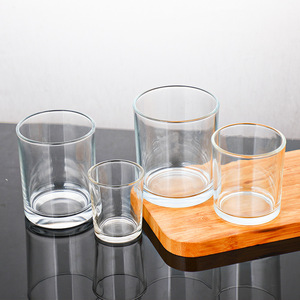 <strong>Frosted</strong> White and Clear <strong>Glass</strong> Candle Jars for Making Candles Containers , 7/11/14.5 oz Empty Candle Tins , Bulk Candle Jars - Product Image 2
