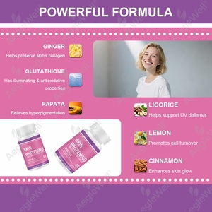 AegleWell Hot Selling Private Label Whitening Skin <strong>Pills</strong> with Vitamin C Skin Lightener Dark Spot Remover - Product Image 5