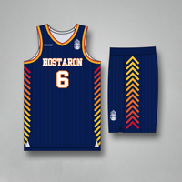 HOSTARON Maillot de basket réversible personnalisé Maillot cousu personnalisé Vêtements de basket-ball Uniforme de basket-ball à sublimation