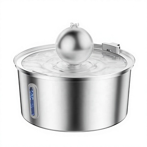 Fontaine à eau pour chien moderne en acier inoxydable 304, distributeur d'eau automatique pour animaux de compagnie, bol d'hydratation intérieur, filtration, rechargeable - Product Image 4