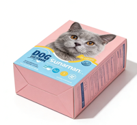 Boîte d'emballage pour aliments et friandises pour chiens en carton ondulé certifié, imprimée UV personnalisée, robuste, écologique et recyclable