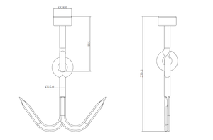 Móc Thịt Móc Đôi <span class=keywords><strong>J</strong></span> Cho Đồ Mổ - Product Image 4
