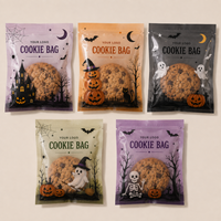 Emballages alimentaires flexibles personnalisés transparents à trois côtés thermosoudés pour biscuits, sachets individuels pour biscuits avec logo