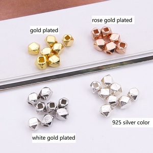 Accessori di Gioielleria all'Ingrosso Componenti Distanziatori a Piano Tangente in Argento Sterling 925 Placcati Oro per Creazione di Gioielli - Product Image 2