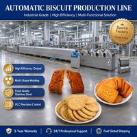 Ligne de production automatique de biscuits, machine à snacks haute efficacité, système de cuisson, de formage et de refroidissement pour usine alimentaire