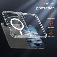 Étui magnétique transparent de luxe pour iPhone 18 Fold, coque de téléphone magnétique antichoc, dos rigide transparent en PC, vente en gros d'étuis pour mobiles