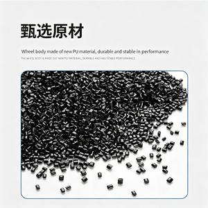 Roues doubles en polyuréthane PU de 4 pouces pour protection de sol, avec rivets creux et frein latéral, qualité supérieure pour rayonnages métalliques - Product Image 3