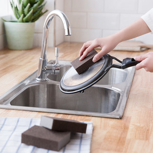 Diamond abrasive sponge, kitchen cleaning supplies, dishwashing and pot washing brush, rust removal and abrasive sponge <b>block</b>, - Product Image 3