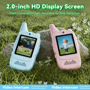 HD Video Walkie Talkie 2 Pack for Kids Rechargeable Cartoon Voice Changer <b>One</b> Click <b>Call</b> Voice Fonts Kids Gift Walkie Talkie - Product Image 6