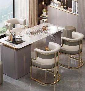 Chaises de salle à manger modernes avec dossier et pieds en métal doré pour la salle à manger, les meubles, la réception d'hôtel, les ventes, les salons de manucure, les ateliers d'art - Product Image 5