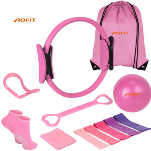 Meilleures ventes - Ensemble d'équipements de <span class=keywords><strong>yoga</strong></span> et de pilates écologiques en 13 pièces - Rose et violet - Logo personnalisé - Accessoires d'exercice à domicile - Pilates <span class=keywords><strong>Yoga</strong></span> - Product Image 1