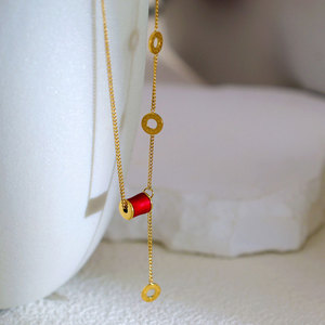 จี้สร้อยคอแฟชั่นดีไซน์เนอร์สำหรับผู้หญิง ทำจากสแตนเลส 316L ชุบทอง 14k 18k ขายส่ง - Product Image 2