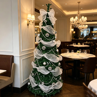 Sapin de Noël télescopique rétractable de 1,5 m de haute qualité, résistant aux intempéries, idéal pour la chambre