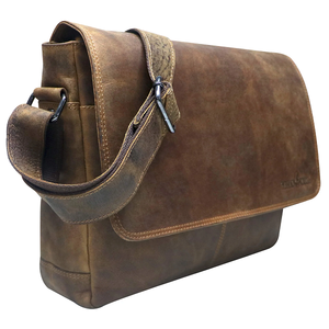 Elegante bolso para portátil de cuero genuino, fabricado con 100% cuero puro, con una estructura elegante y un cómodo soporte para el hombro. - Product Image 6