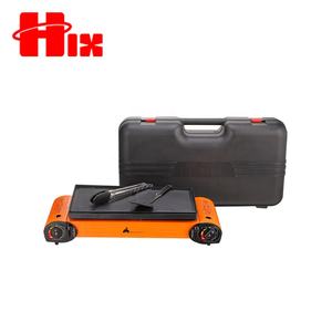 HIX工場供給 中国製 ポータブル キャンプストーブ 2バーナー プラスチックケース付き - Product Image 4