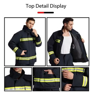 Aramidファイティングスーツ消防士用消防士制服En469 <span class=keywords><strong>4</strong></span>層3m反射ストリップNfpa 1971ジャケットとパンツ - Product Image 6