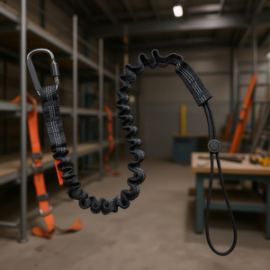 Cordón de Seguridad Profesional para Herramientas, de Poliéster, con Mosquetón de Cierre de Rosca D0100X3ER6P - Product Image 2