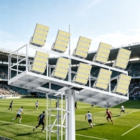 Mât d'éclairage sportif en acier galvanisé IP67 de 30 m avec dispositif de descente pour stade de football