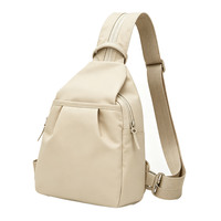 Sac à dos bandoulière en tissu solide, sac de transport multifonctionnel pour hommes et femmes, sac de poitrine pour le voyage en extérieur et le rangement quotidien