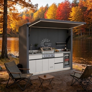 Cucina Modulare da Esterno per Hotel e Resort, Stazione di Cottura BBQ in Acciaio Inox, Soluzione Prefabbricata per Cucina all'Aperto - Product Image 1