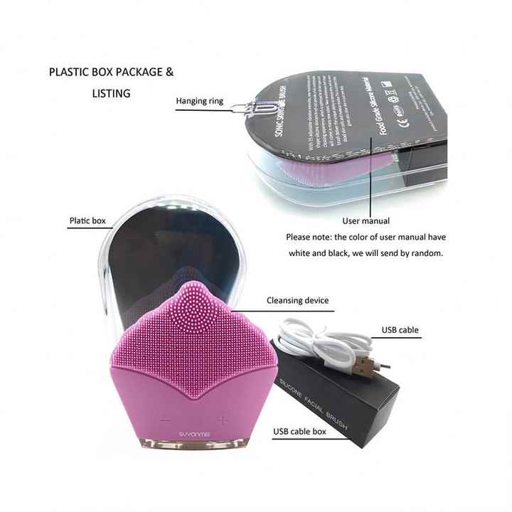 High Quality Frequency Scrubber Face Deep Wash Cleanser Waterproof Device Sonic Electric Silicone Facial Cleansing Brush