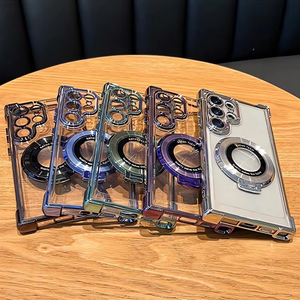 Funda transparente a prueba de golpes con soporte magnético de lujo <span class=keywords><strong>para</strong></span> <span class=keywords><strong>Samsung</strong></span> Galaxy S25 S24 <span class=keywords><strong>Ultra</strong></span> S23 <span class=keywords><strong>S22</strong></span> Note 20 10 Plus, funda trasera acrílica - Product Image 6