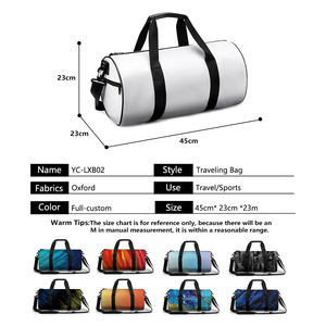 Pryes कस्टम स्पोर्ट्स बैगेज बैग पुरुषों सूखी गीले पृथक्करण महिलाएं ओक्सफोर्ड यात्रा हैंडबैग वाटरप्रूफ स्पोर्ट्स जिम कस्टम डफिल बैग - Product Image 5