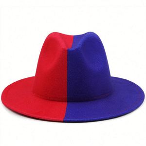 Chapeaux Fedora Bicolores pour Femmes et Hommes – Tendance Automne Hiver Européenne et Américaine – Vente en Gros - Product Image 2