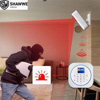 Système de sécurité domestique sans fil Tuya 433 MHz avec détecteur de mouvement PIR, alarme de porte, compatible animaux domestiques, connectivité réseau GSM Wi-Fi, portable
