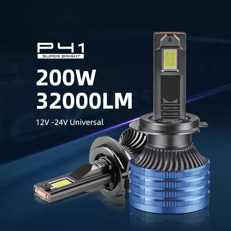 En çok satan p41 200w 9005 led far yüksek güç fan olmadan su geçirmez led far 12v 24v kamyon ışık