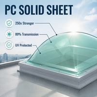 Plaque de polycarbonate solide transparente résistante aux UV de 5 à 8 mm, matériau de couverture de toit pour poulaillers et bâtiments agricoles