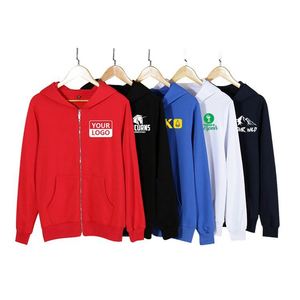 เสื้อฮู้ดดี้ผู้ชายแบบซิปเต็มตัว พิมพ์โลโก้ตามสั่ง ขายส่ง ODM/OEM สำหรับผู้ชายและผู้หญิง - Product Image 5