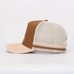 Casquettes de camionneur en coton à logo personnalisé unisexe, impression numérique, design rayé élégant pour l'extérieur et les voyages - Product Image 4