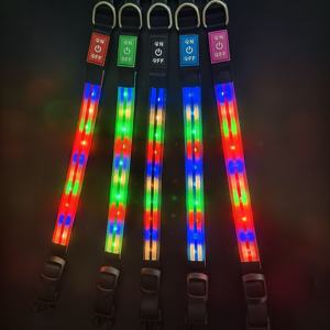 Waterdicht Knipperend Licht Op Pet Kraag Usb Type-C Herladen Luxe Verstelbare <span class=keywords><strong>Led</strong></span> Hond Lichtgevende Halsband Voor Hond - Product Image 4