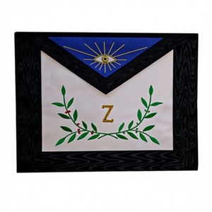 Bordado a Máquina, Bordado REAA AASR, Rito Escocés, 4.º Grado |   Delantal Personalizado con Emblema Masónico - Product Image 1