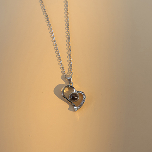 Collana con Cuore in Rame Personalizzata per Donne e Ragazze, Proiezione '<span class=keywords><strong>Ti</strong></span> <span class=keywords><strong>Amo</strong></span>' in 100 Lingue, Ciondolo Regalo - Product Image 5