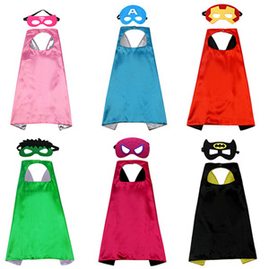 Chinese Fabriek Dubbelzijdige Polyester Filmontwerp Halloween Kleding Feest Decoratie Superheld Cape Mantel Met Masker Voor Kinderen - Product Image 1